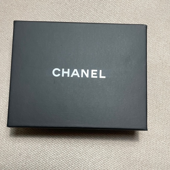 Authentic CHANEL Silver and Crystal Logo Earrings - Picture 2 of 7